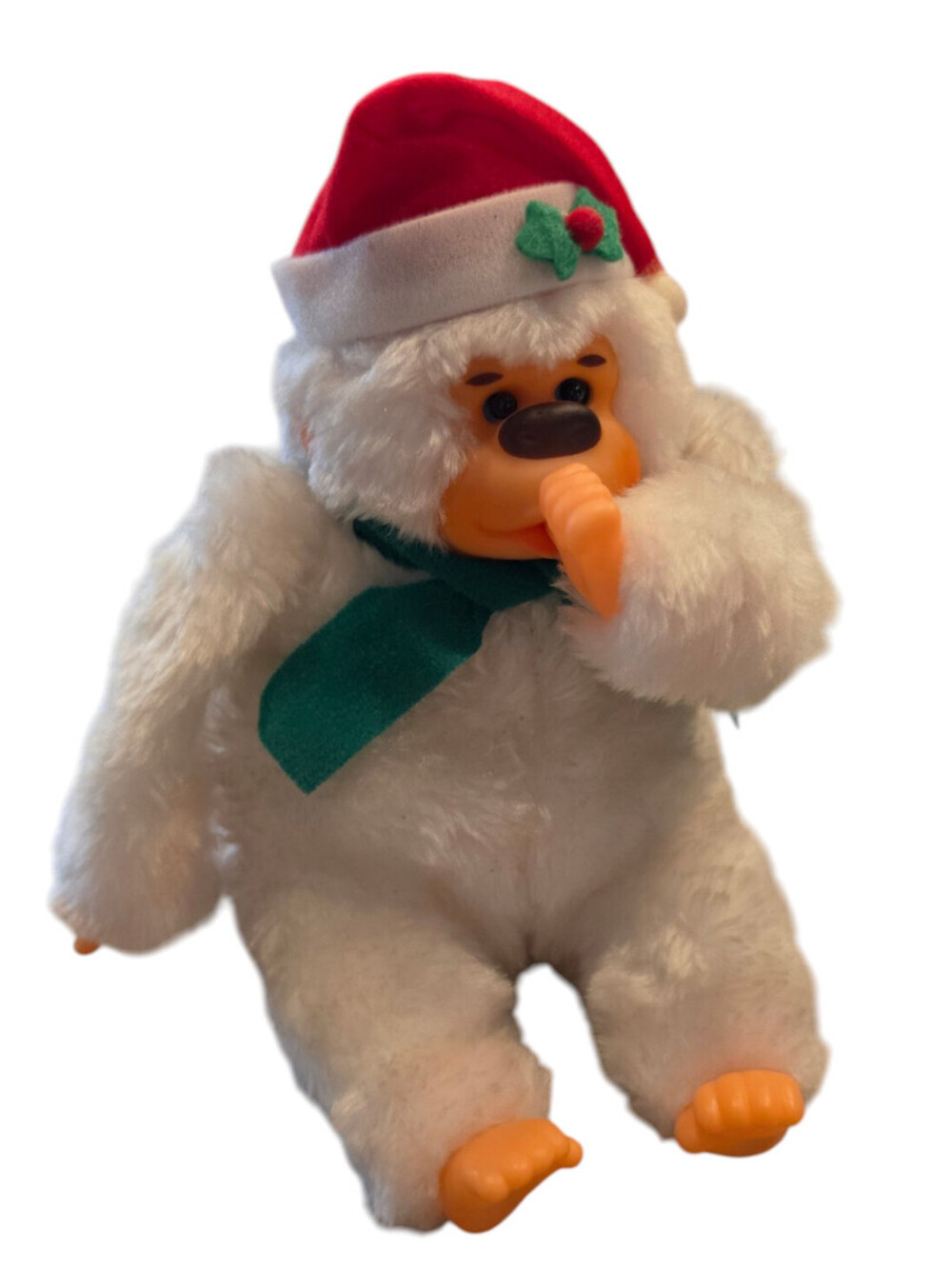 Vintage Fun-World Gonga Plush Santa Hat Gorilla Plush Stuffed Toy Christmas